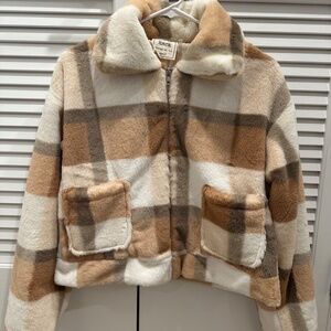 Style Rack Tan Checkered Jacket (Size small)